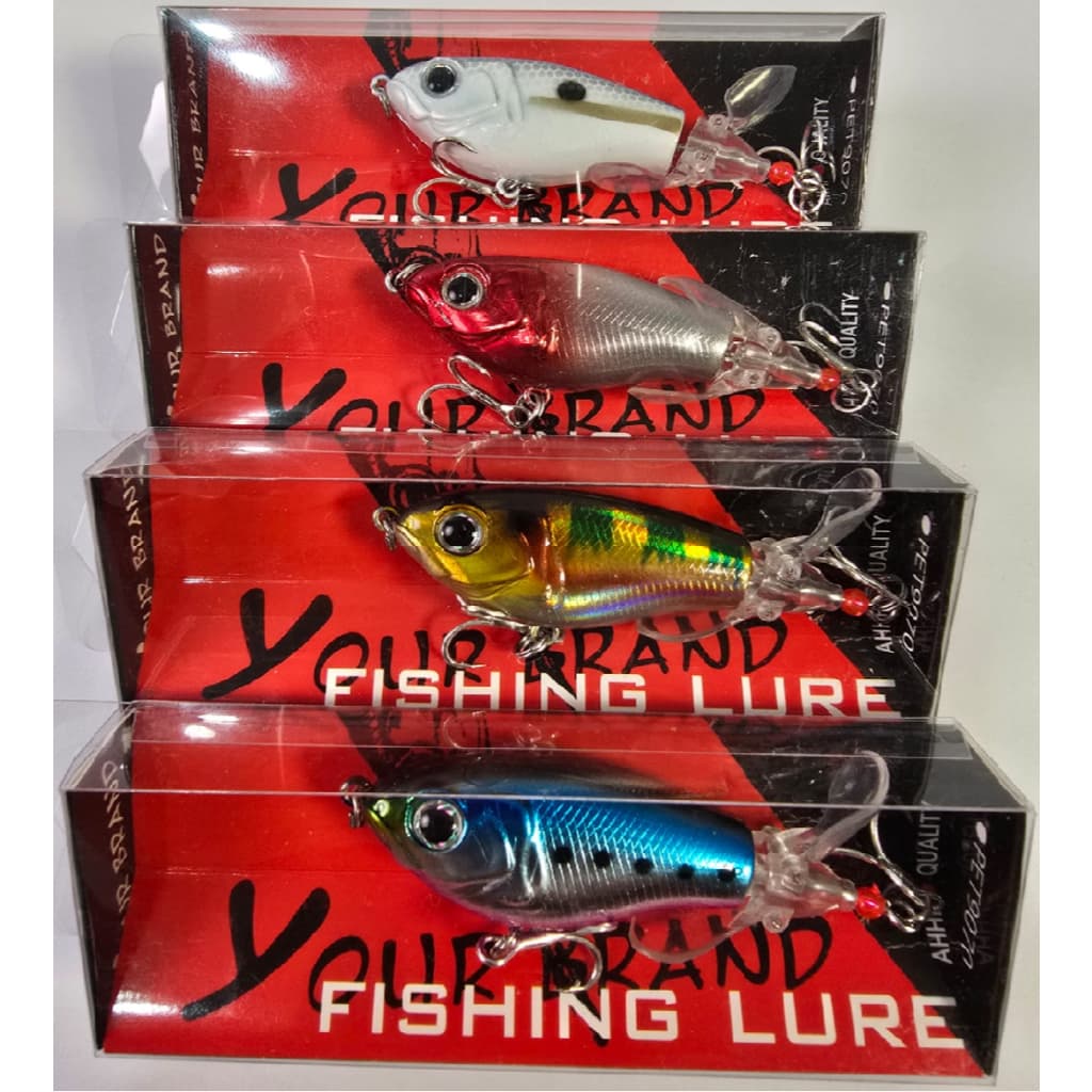 Isca Artificial De Superficie Com Helice Dupla 65mm 10g Para Tucunare Traira  Robalo