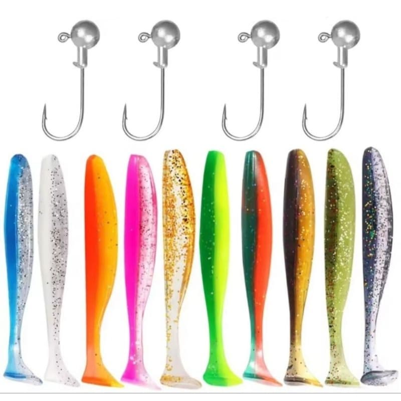 Kit Isca Shad 7cm Jig Head 7g 14 Unidades