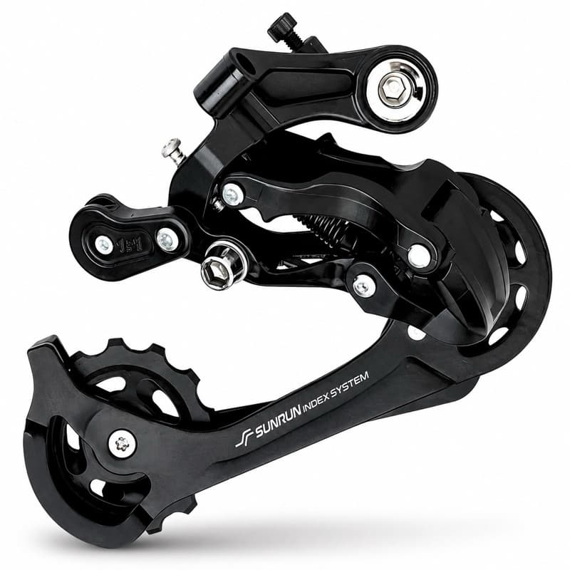 Câmbio Traseiro Sunrun 9v 1x9 3 2x9 Index Bike MTB | Compatível 1x9 e 2x9 Alta Precisão Mod Shimano