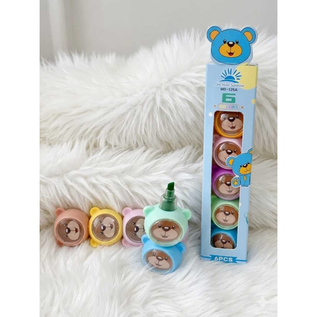 ✨ Marca Texto Torre Ursinho 🧸 Marca Texto Fofo Papelaria Kawaii Escolar