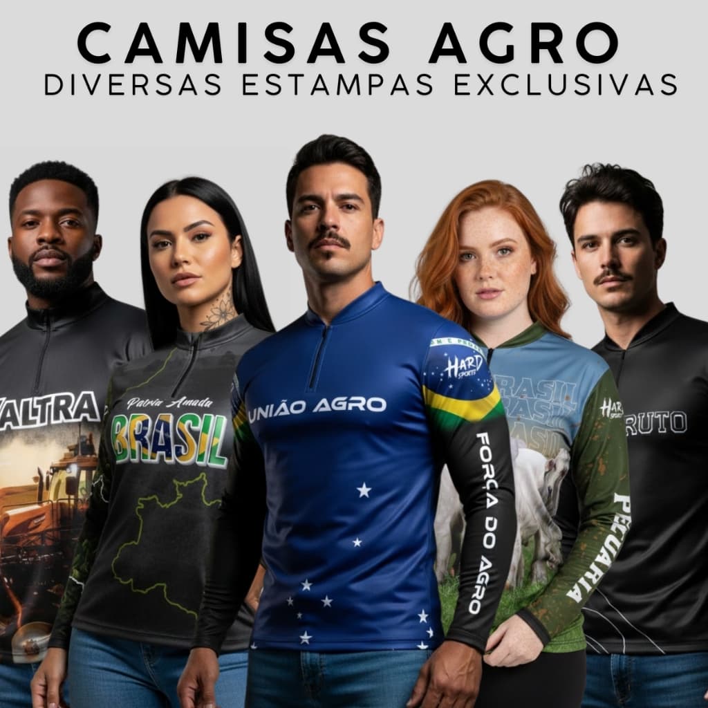 Camisa Agro Uv50 Dry Fit Manga Longa Proteção Solar Esportivo Leve Confortável