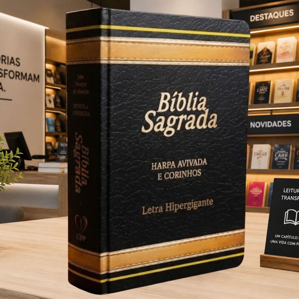Bíblia Sagrada | Letra Hipergigante | Harpa Cristã | Capa Laminada