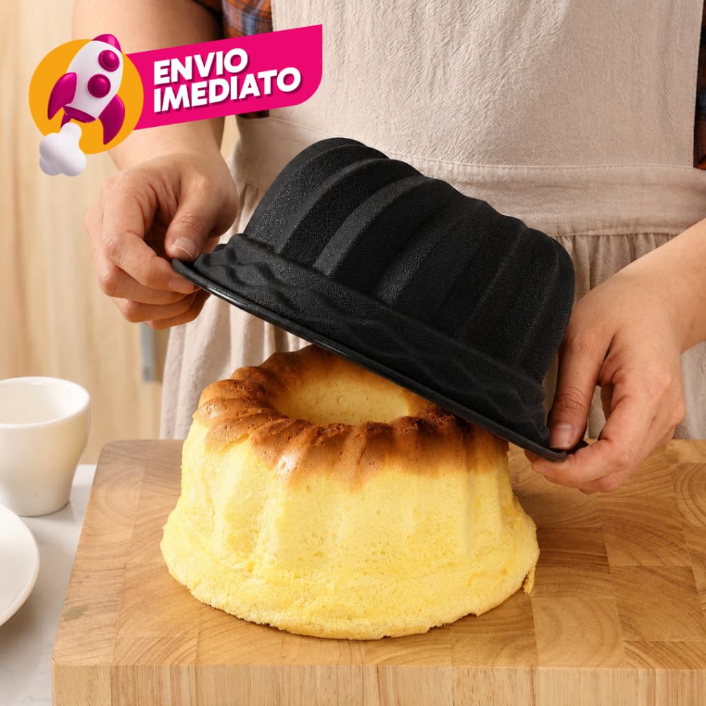 Jogo Forma Pudim Bolo Gelatina Sobremesa Furo Central Em Silicone Microondas Forno Air Fryer