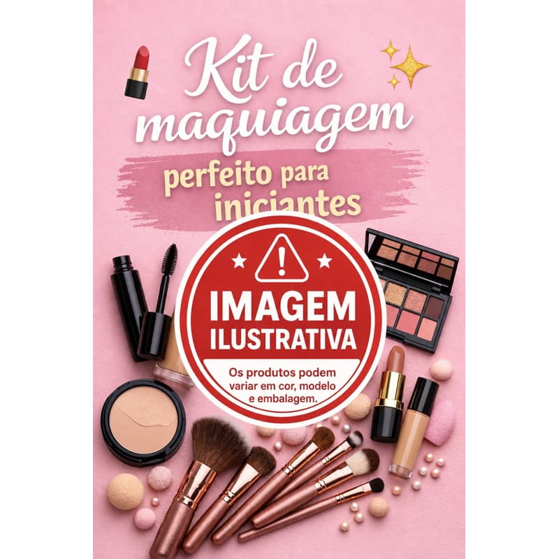 Kit de Maquiagem Surpresa para Iniciantes | Itens Escolhidos Aleatoriamente | Base | Corretivo | Pincel