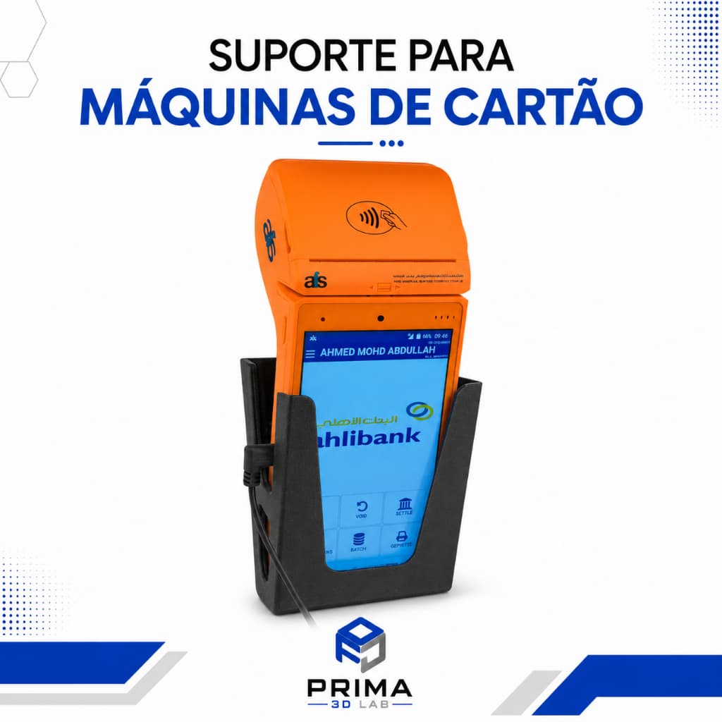 Suporte Porta Maquininha Cartão POS Mesa ou Parede organização porta máquina