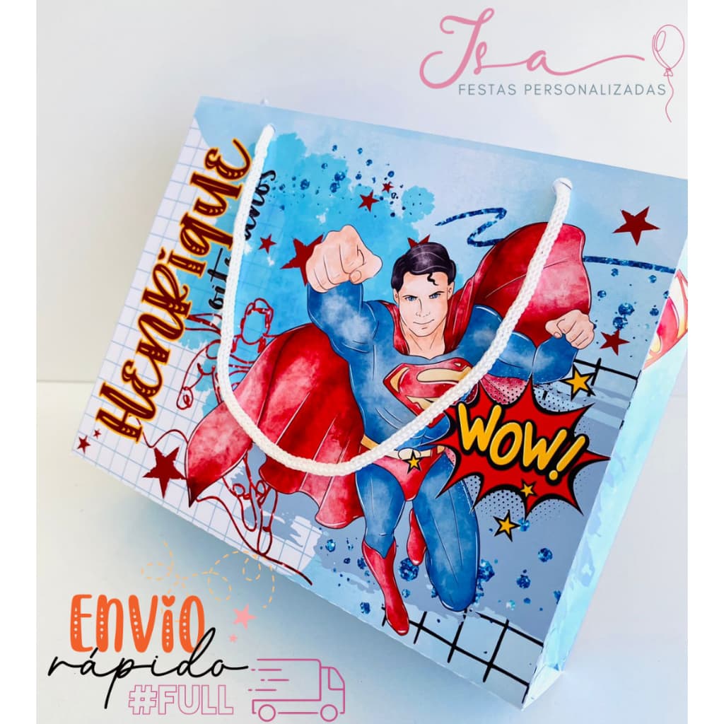 Sacolinhas Super Homem Personalizadas Kit Festa Infantil