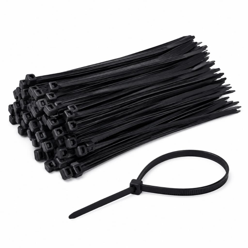 kit pacote 100 unidades abraçadeira abracadeira cinta nylon enforca gato 200x4,8 mm lacre plástico
