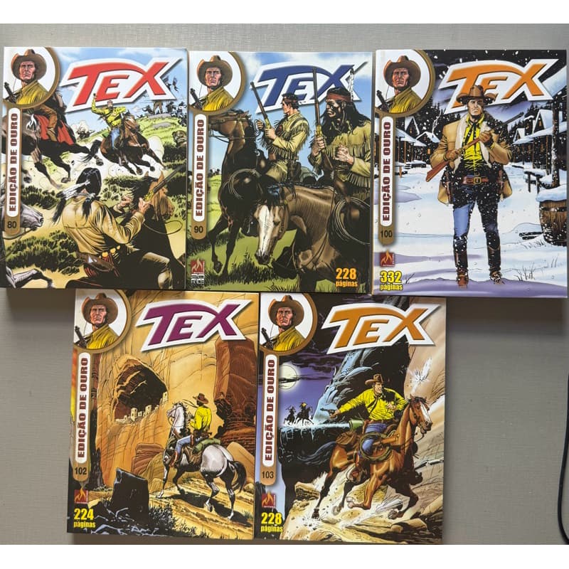 Kit Com 05 Gibis Tex Edição Ouro - Editora Mythos- Kit 03