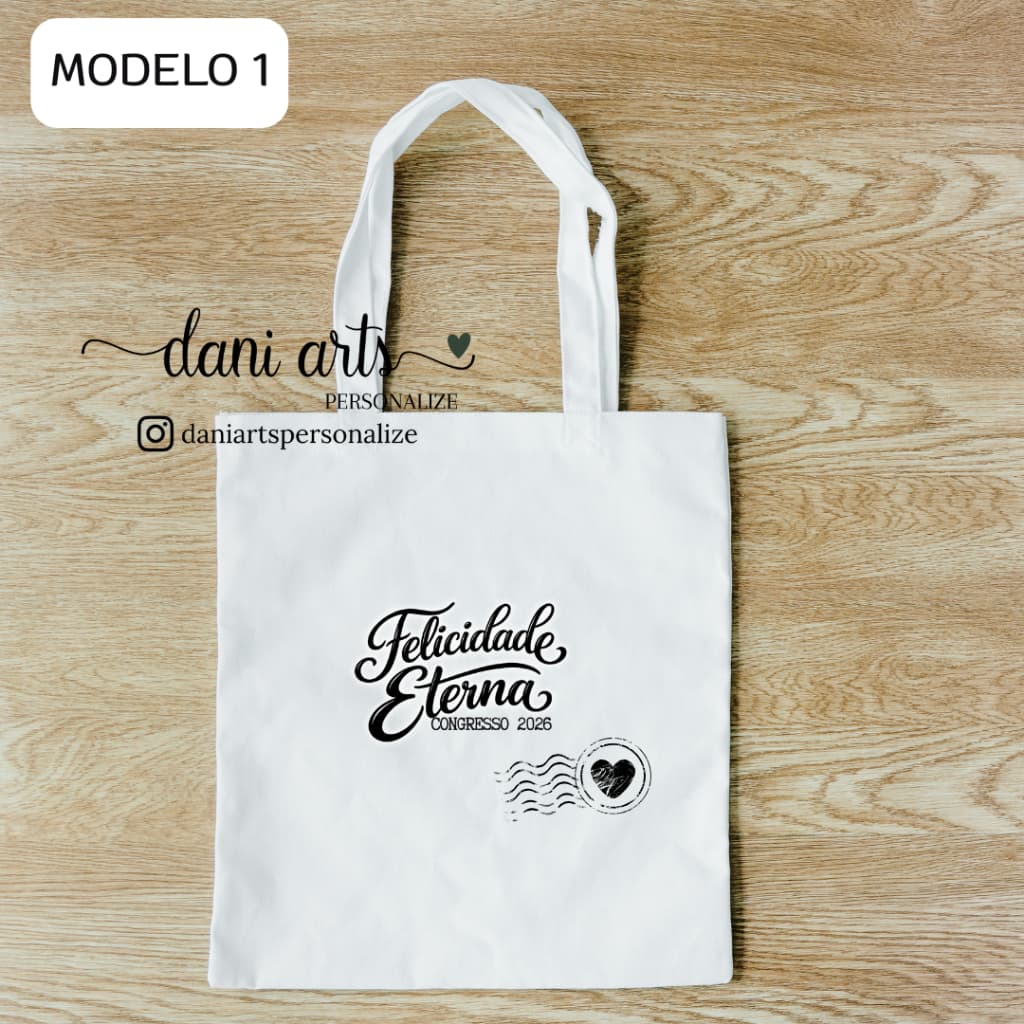 Ecobag personalizada congresso Felicidade Eterna 2026