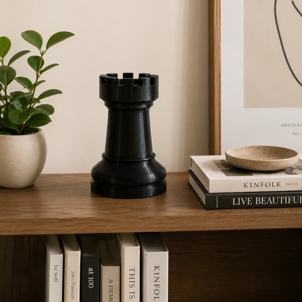 Escultura Torre Xadrez | Decorativa Minimalista Vaso Moderno Estilo Xadrez Para Sala, Estante, Escritório, Luxo, Quarto