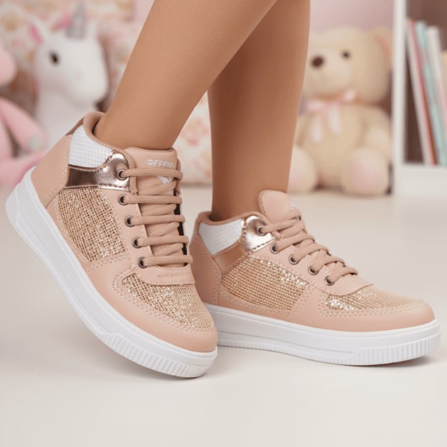 Tenis Botinha Infantil Menina Cano Alto Confortavel Barato