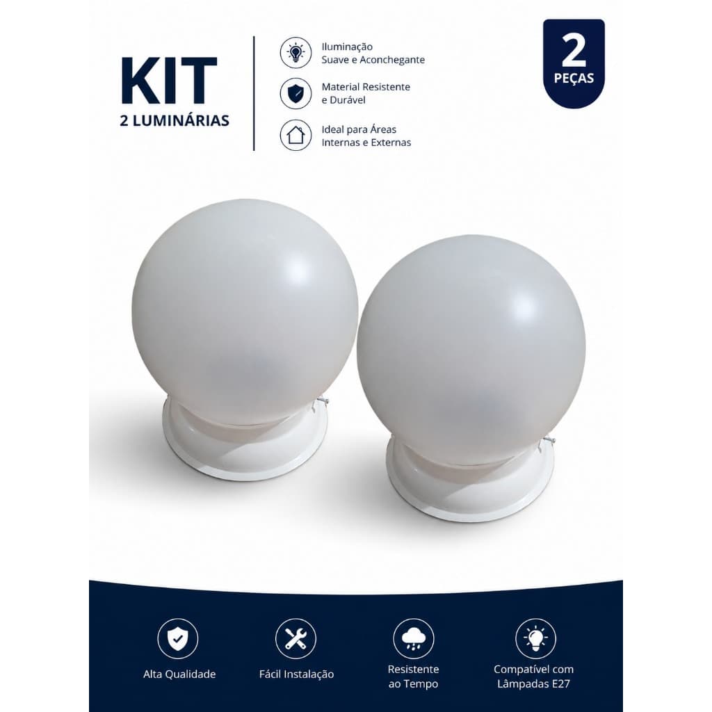Kit 2 Globos Bolinha Com Suporte Globo Bolinha 15cm Boca 10cm PVC