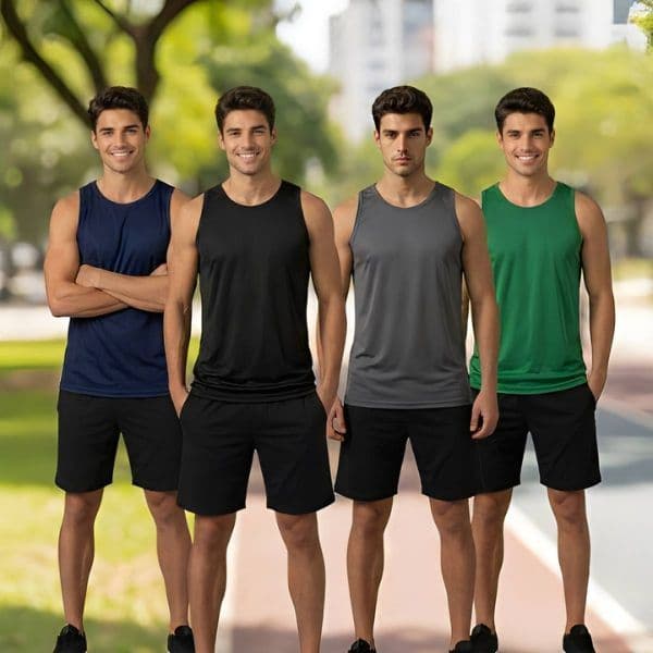 Kit 10 Regatas Masculina Dry Fit Academia Treino Fitness Esportiva Leve