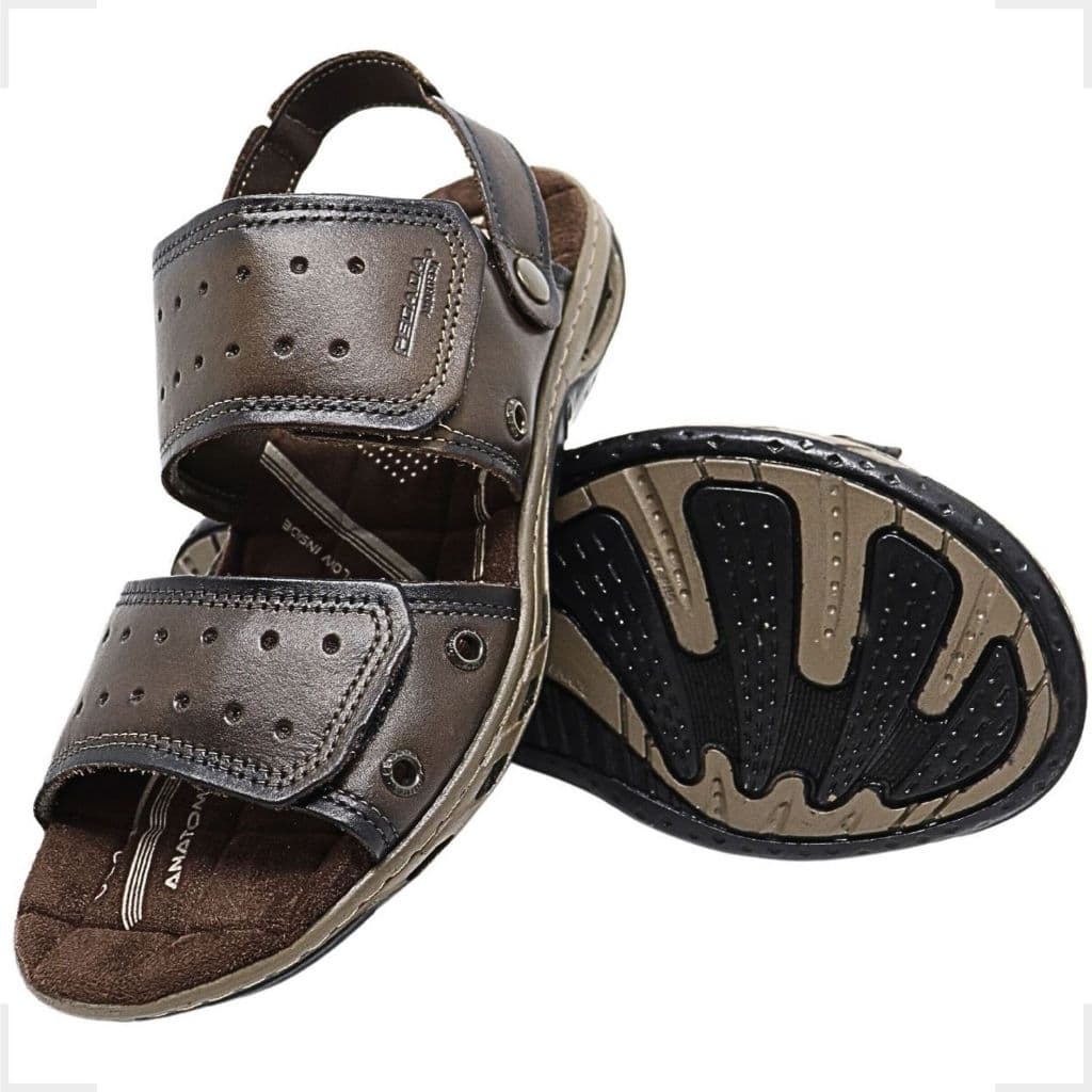 Sandalia de Couro Pegada Original Homem Promoção Ajustavel Masculino Chinelo Correia Ajustavel