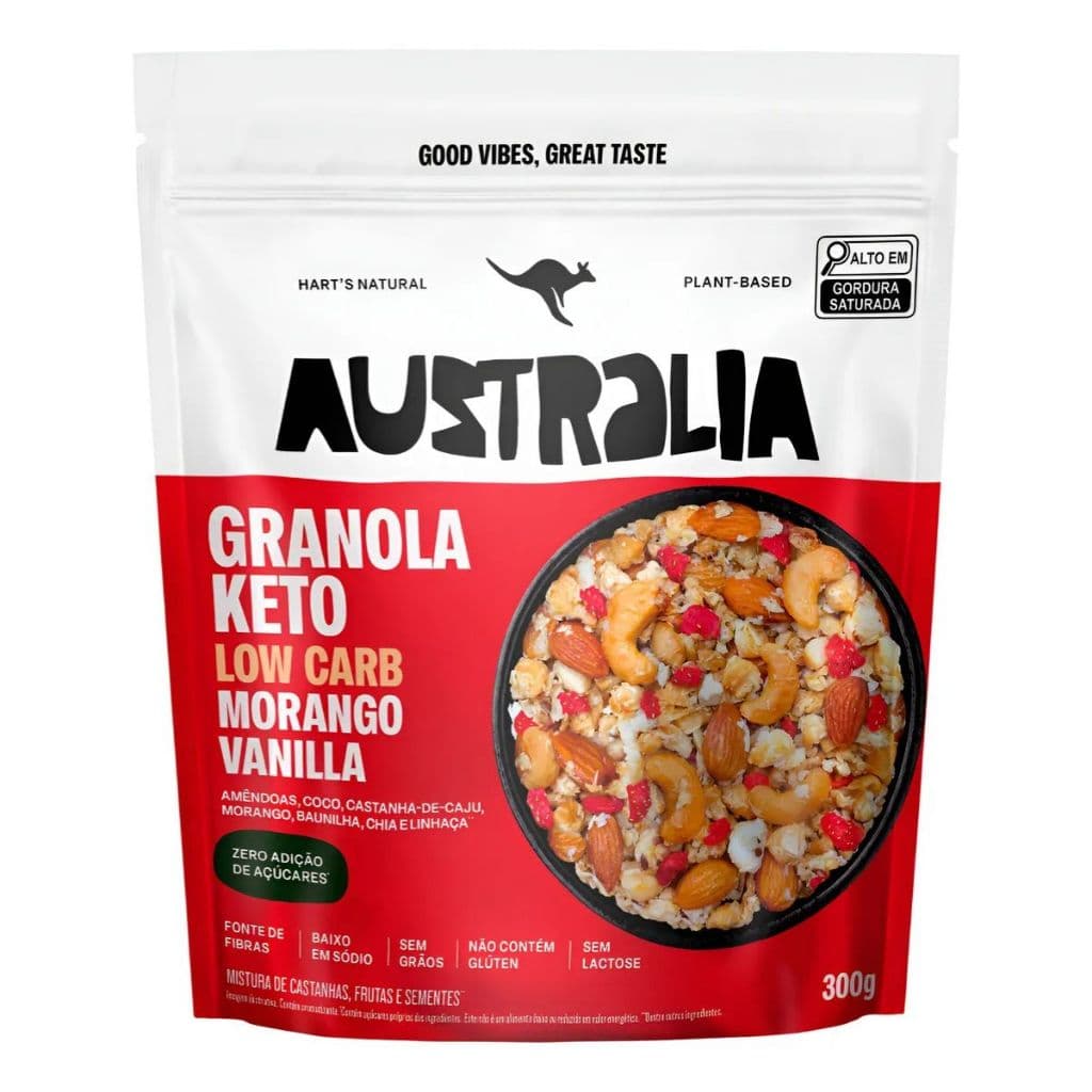 Granola Keto Low Carb Hart's Chocolate Belga 300g Fit Crocante