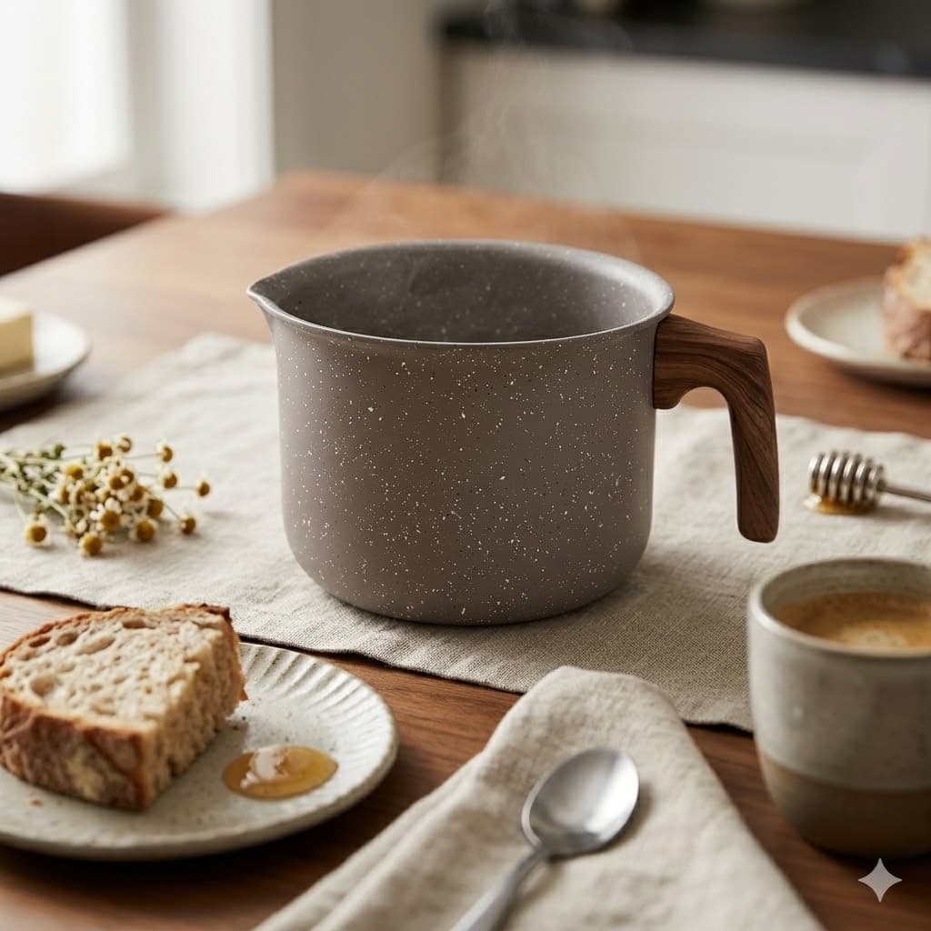 Leiteira Fervedor 14cm 1,5l Antiaderente  Cook Cor Grafito Ceramica Luxo