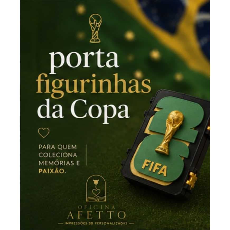 Caixa Case Dupla Porta Figurinhas Da Copa Do Mundo 2026