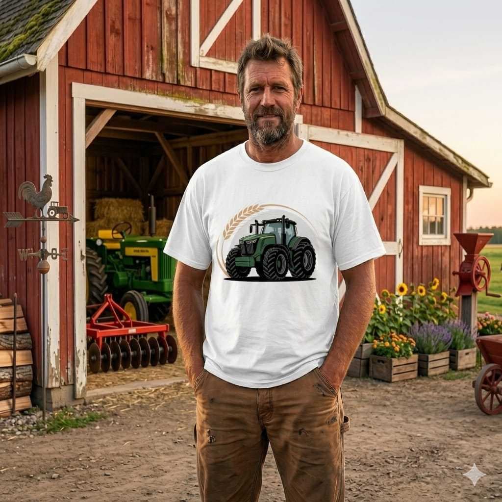 Camiseta Masculina Trator Country Masculina Estilo Agro Premium