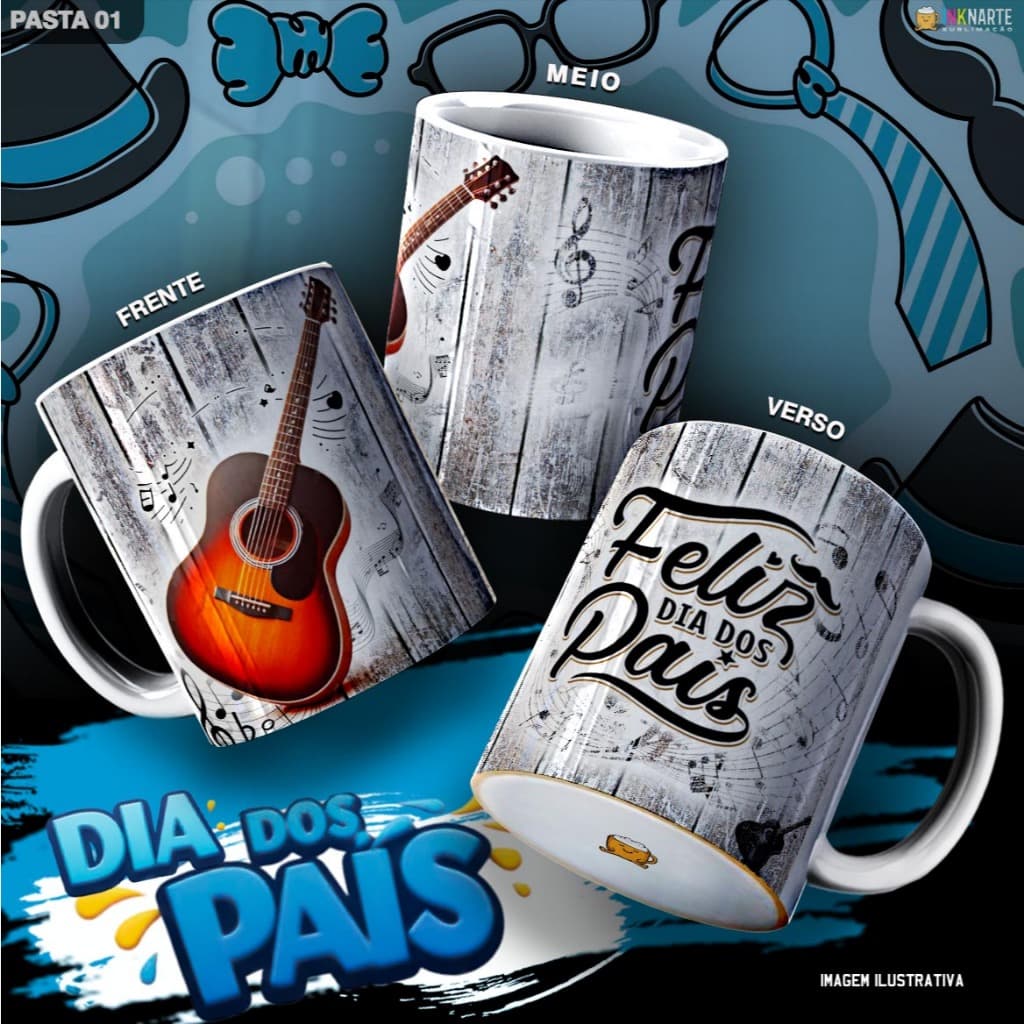 Caneca Dia dos Pais 325ml | Presente Criativo e Personalizado para Pai