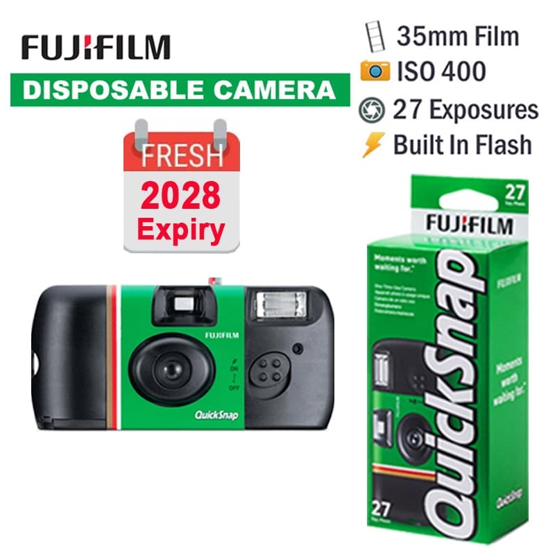 [Validade 2028] Câmera Descartável Fujifilm QuickSnap Simple Ace 35mm ISO 400 c/ Flash – 27 Poses
