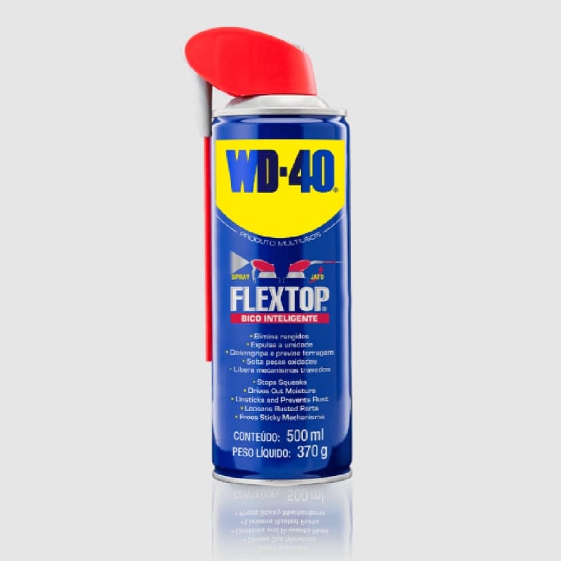 WD-40 FLEXTOP MULTIUSOS - Lubrificante e Desengripante - Ação 4 em 1 - Bico Inteligente - 500ml