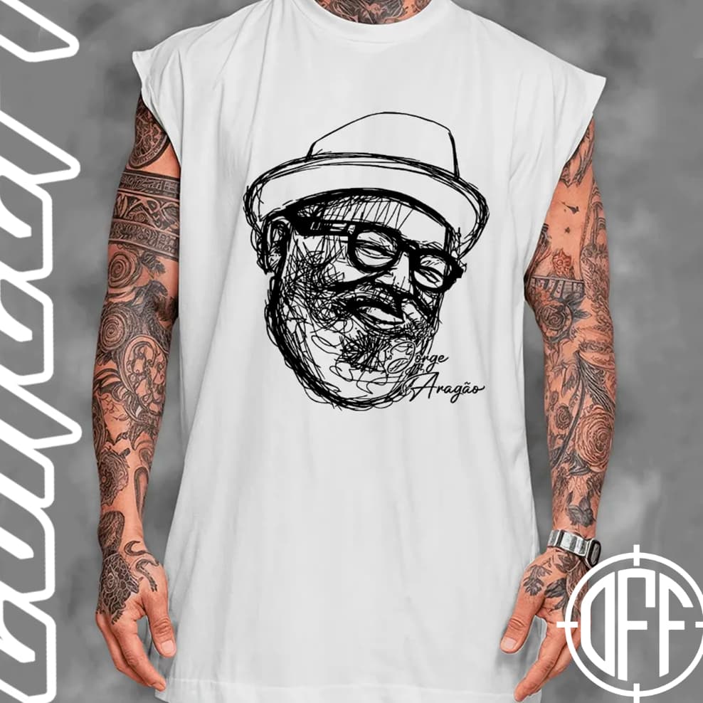 Camisa Regata Oversized Machão Jorge Aragão Carnaval 2026 Sambista Desfile Escola de Samba OffConcept