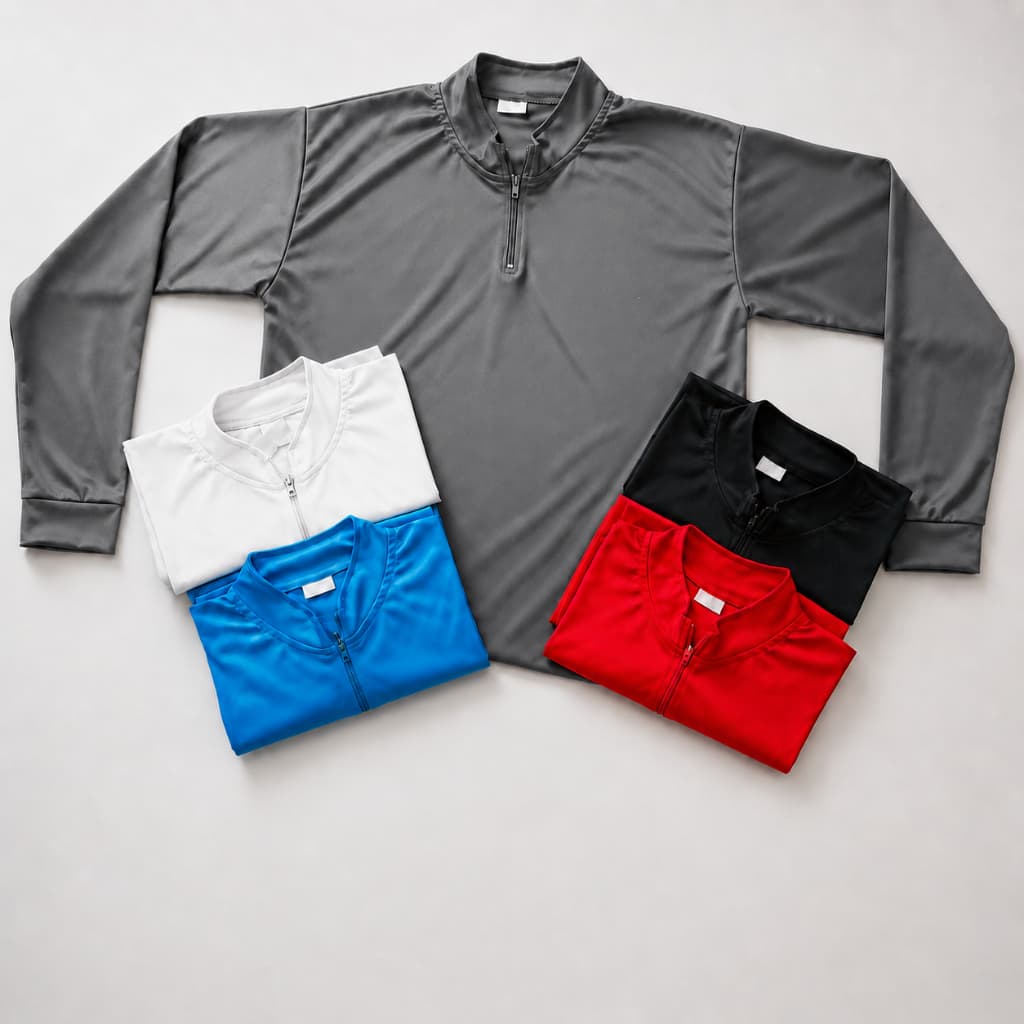 KIT 3 Camiseta Masculina Manga Longa Com Ziper Masculina Academia Exercicios Inverno Treino