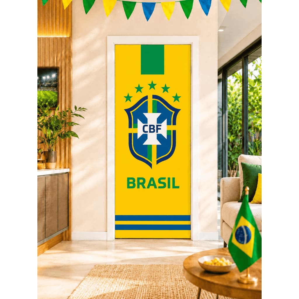 VESTE PORTA CLUBES BRASILEIROS – PAINEL DECORATIVO EM MICROFIBRA 2,20x0,95cm