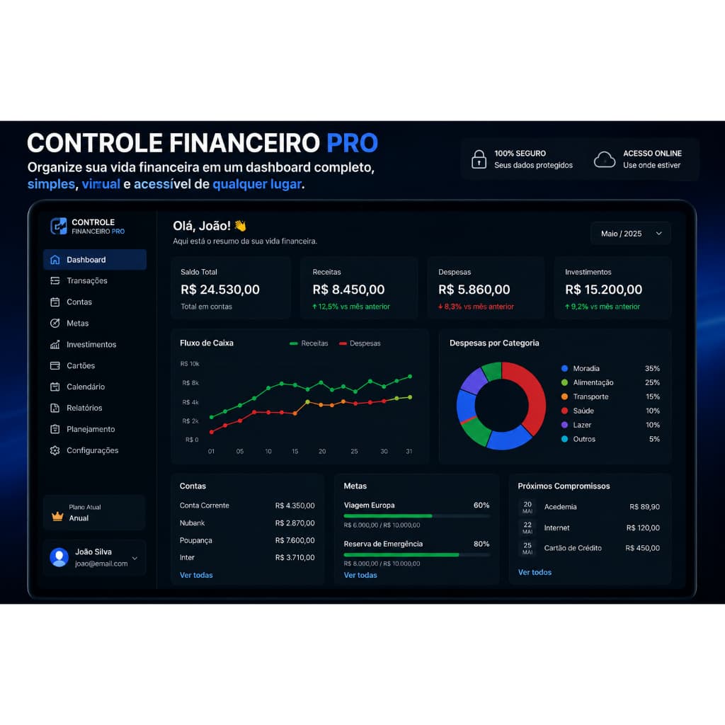 Controle Financeiro Pro — Organize Sua Vida Financeira de Forma Inteligente
