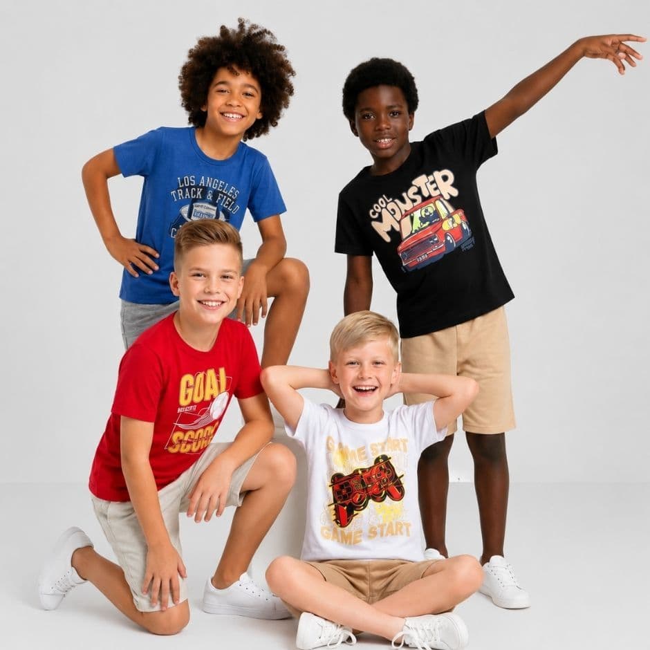 Conjunto Infantil Menino Verão Tamanho 1 ao 14 Kit Sortido Cores e Estampas Barato