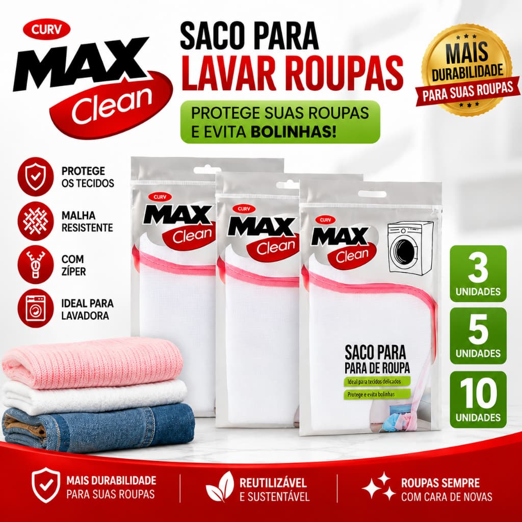 Saco Para Lavar Roupas Na Máquina 3, 5 ou 10 Saquinho de lavar Roupa na Máquina 30x40cm Intimas Novo