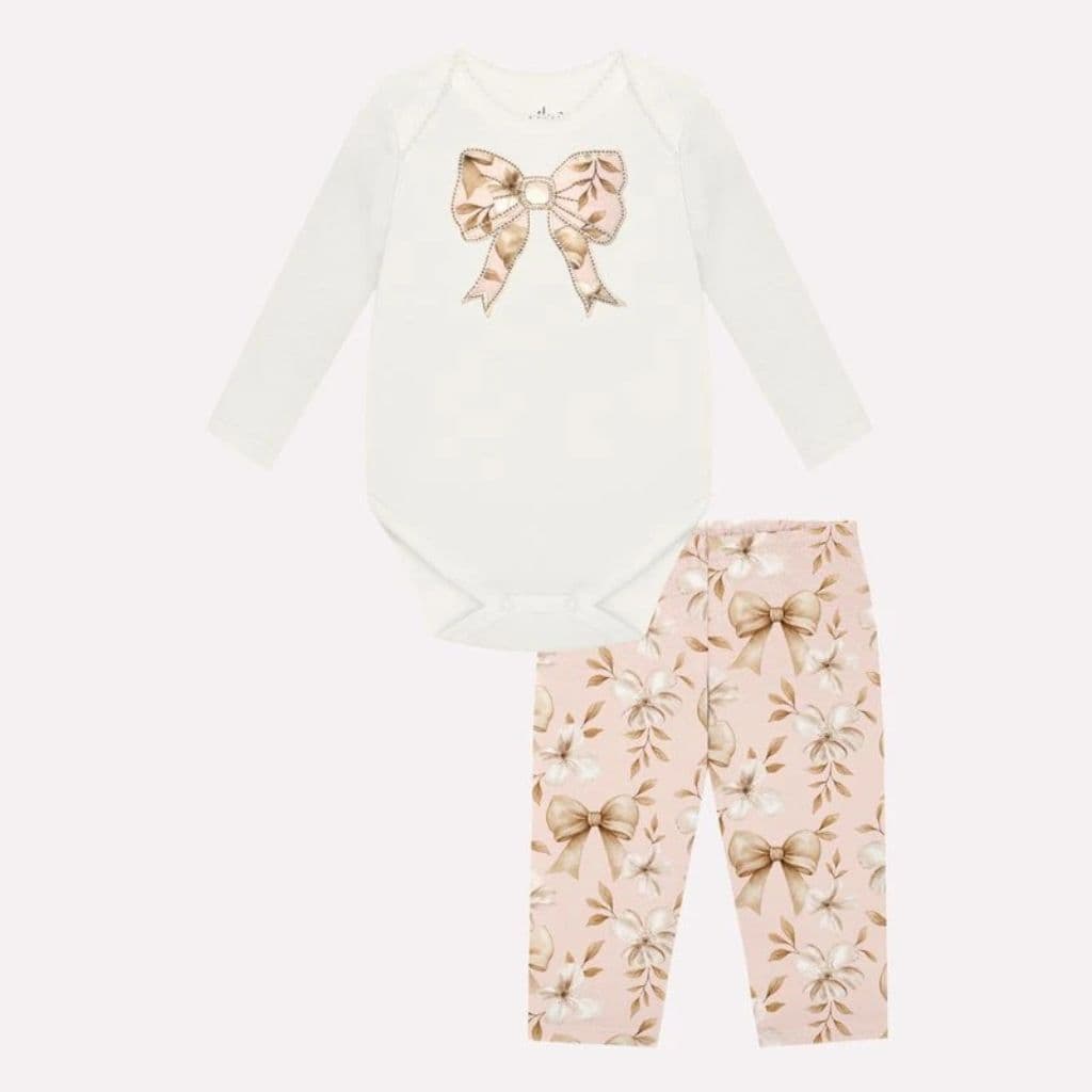 Conjunto Bebê Menina Laço Milon