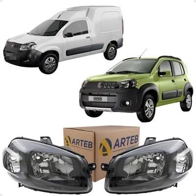 Farol Uno /Fiorino /Vivace Way 2011 A 2015 Mascara Negra Original Arteb LADO ESQUERDO