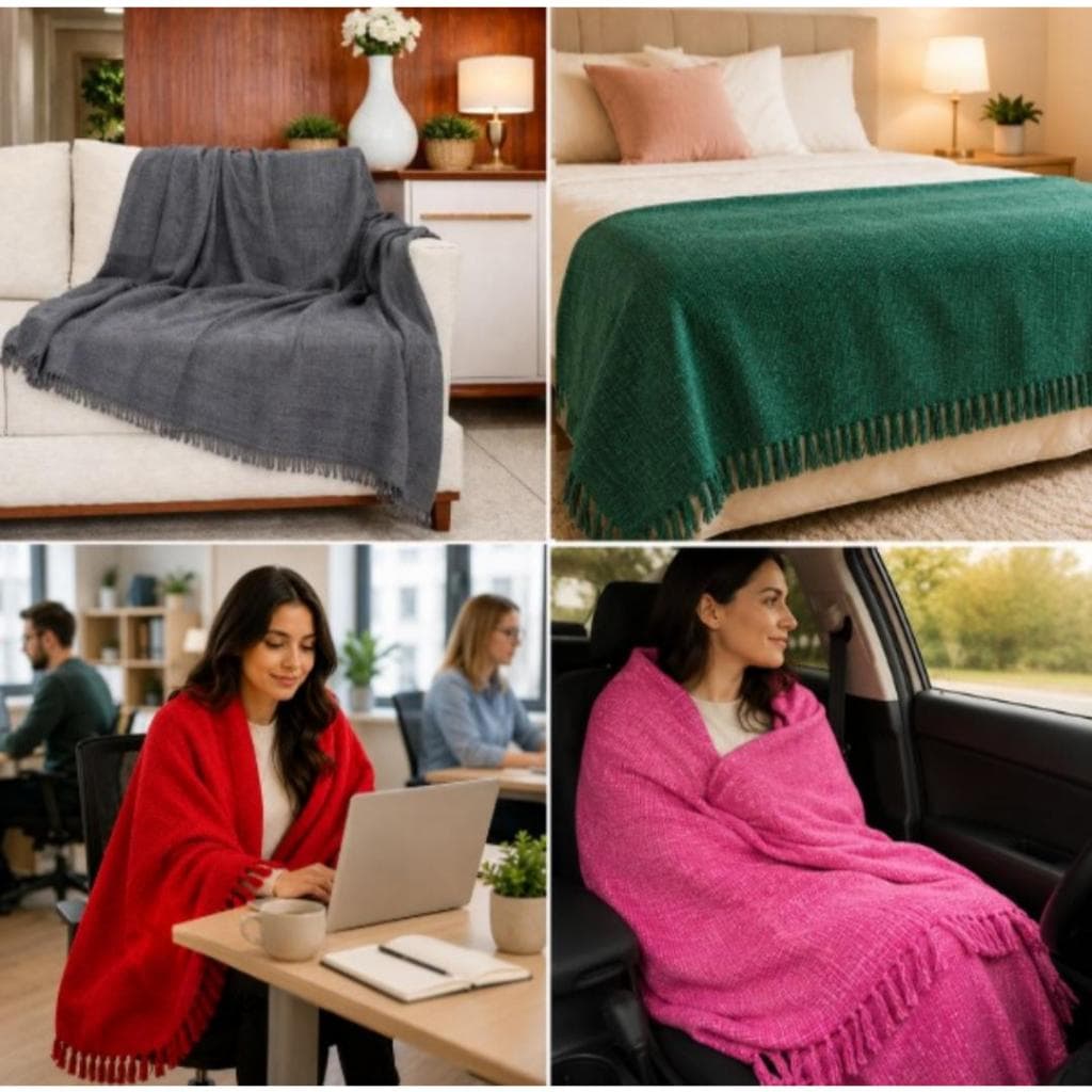 Kit 2 Manta Sofá Cama Cobertor Casal Grande 2 3 lugares  Algodão Premium Decorativo