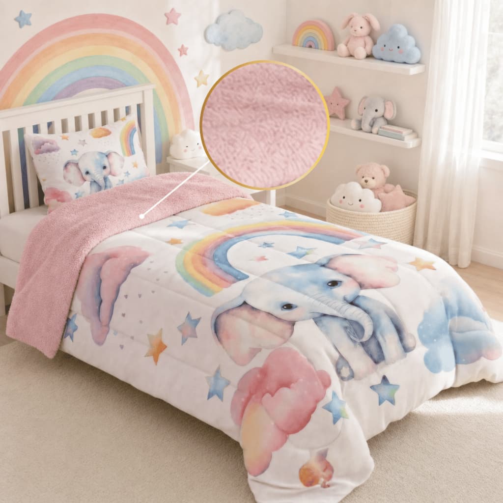 Edredom Mantinha Solteiro 1PC Infantil Meninas Premium 400 Fios e Toque Aveludado