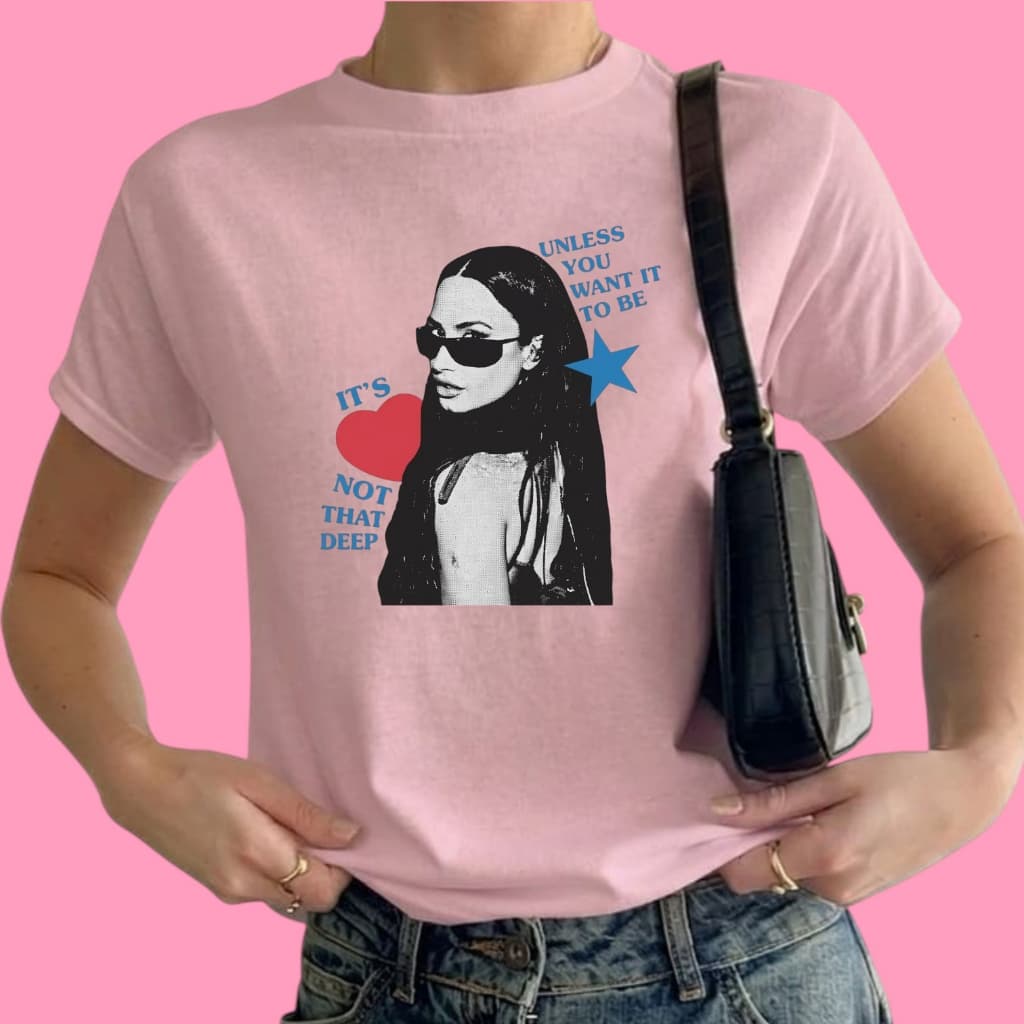 Camiseta Unissex Demi Lovato Cantora Internacional Fandom Show Idolo Algodão