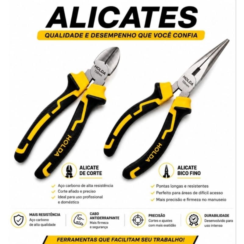 Alicate De Bico - Corte  6 Polegadas  Aço Carbono