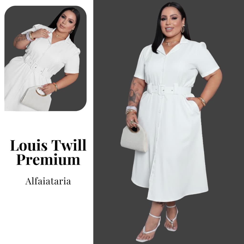 Vestido Femino Plus Size Com Cinto Elegante Premium Casual Evangélico Confortável Luxo Estilosa