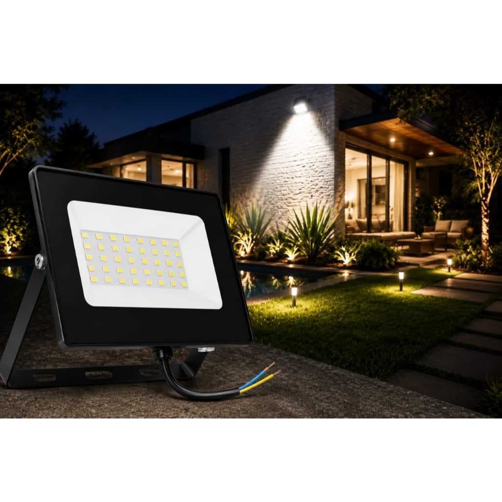 Refletor LED Bivolt 10W 20W 30W 50W 200W Branco Frio Prova D’Água Alta Potência Externo Interno
