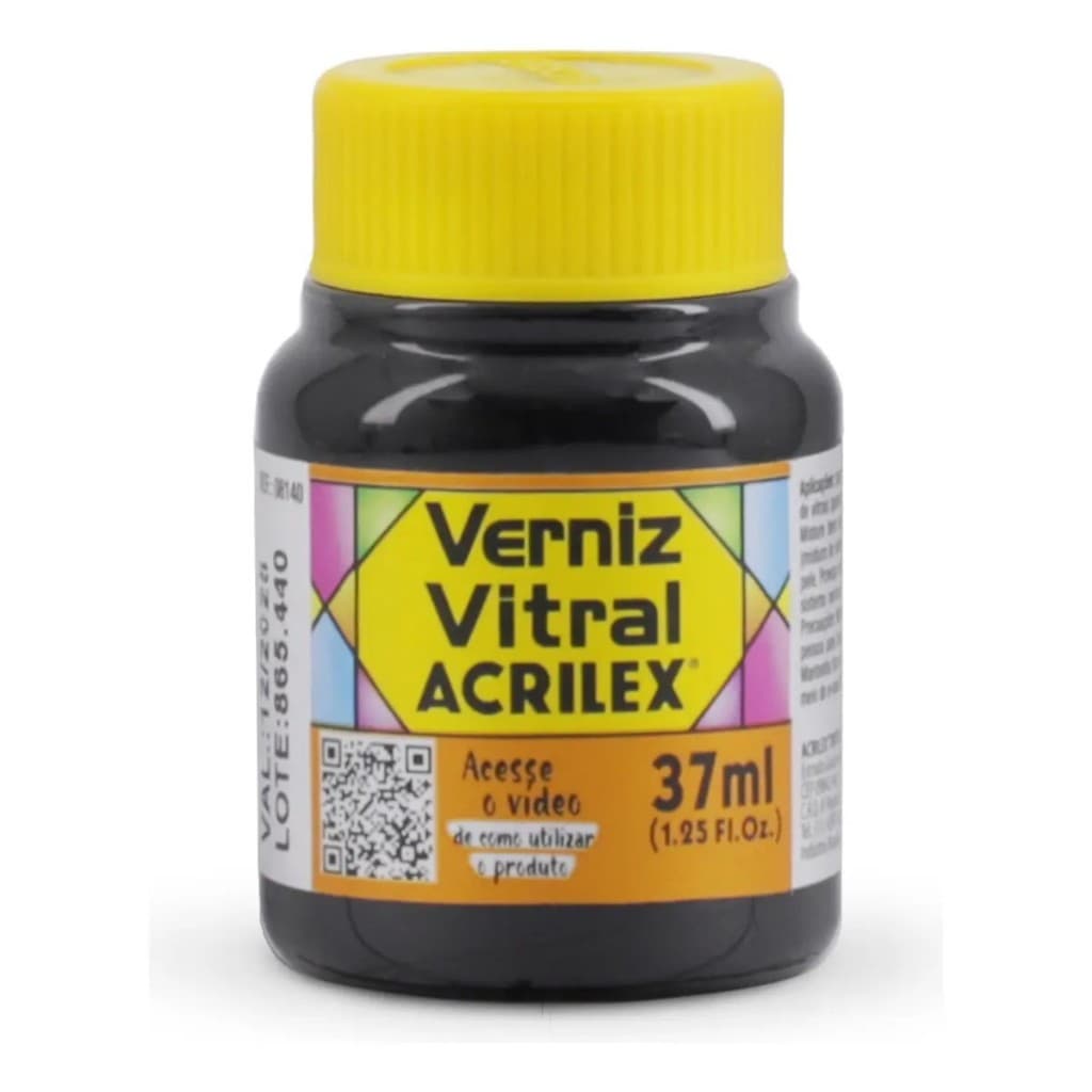 Verniz Vitral Acrilex 37ml Amarelo Ouro 505