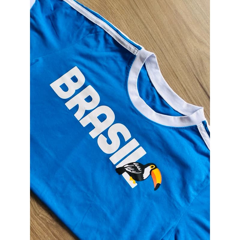 Camiseta Baby Look Brasil Feminina  Manga Curta 100% Algodão