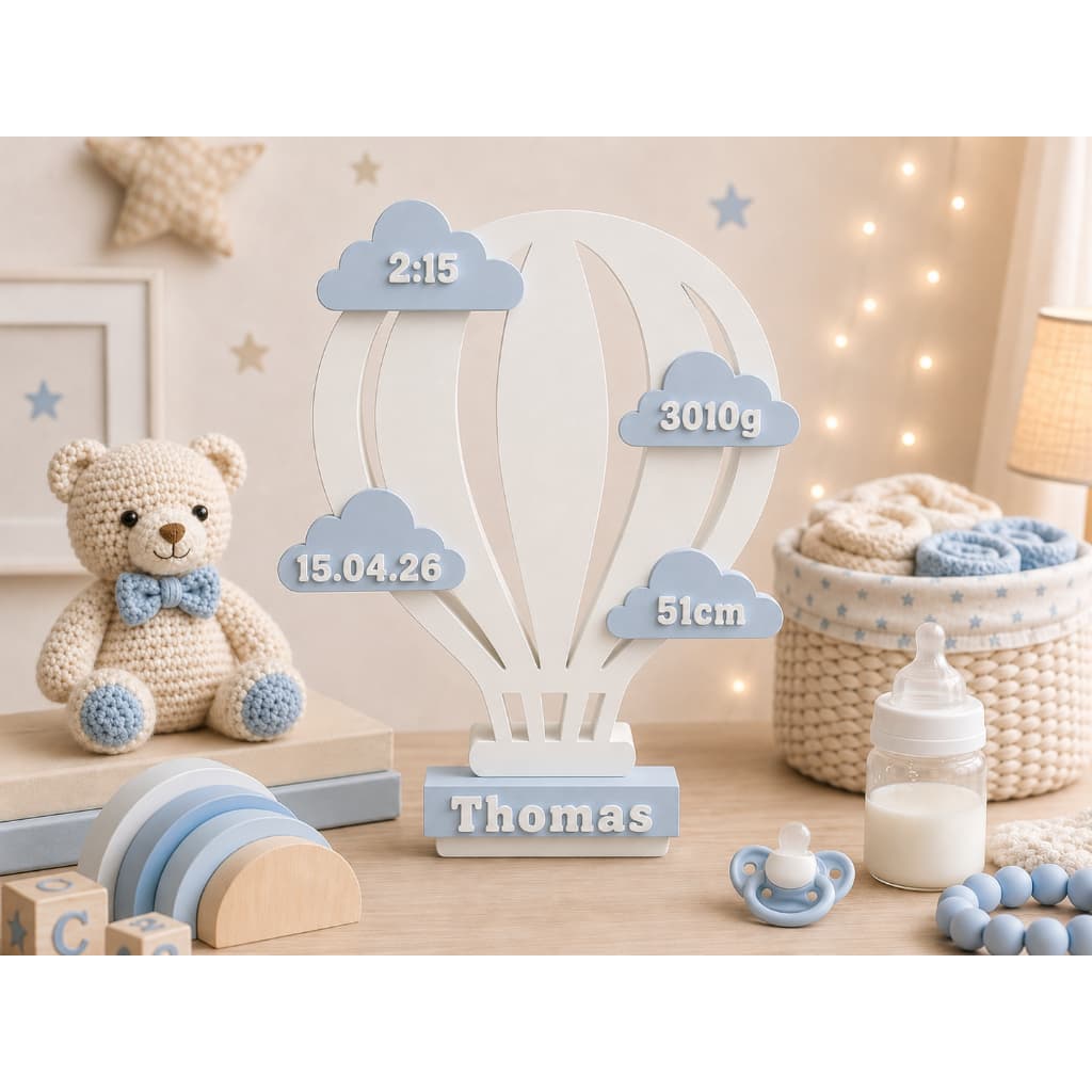 Placa Maternidade Balão Personalizada – Decoração quarto de  Bebê 🌿🤍