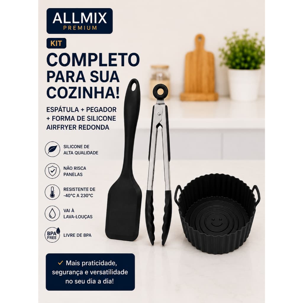 Kit Completo Airfryer Allmix Silicone Premium