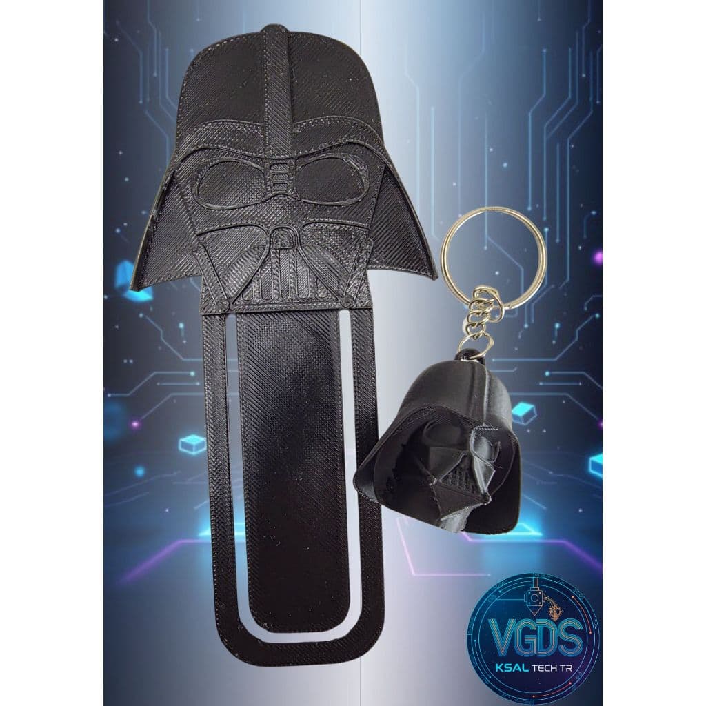Kit Marcador de Página e Chaveiro Star Wars Darth Vader plastico resistente