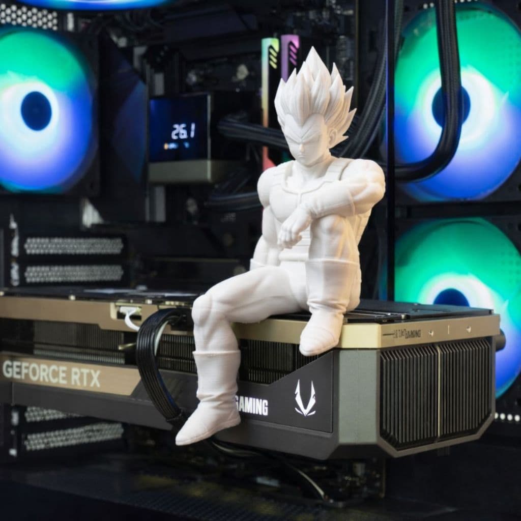 Boneco Vegeta Super Saiyajin 10cm Dragon Ball Enfeite Gabinete PC Gamer