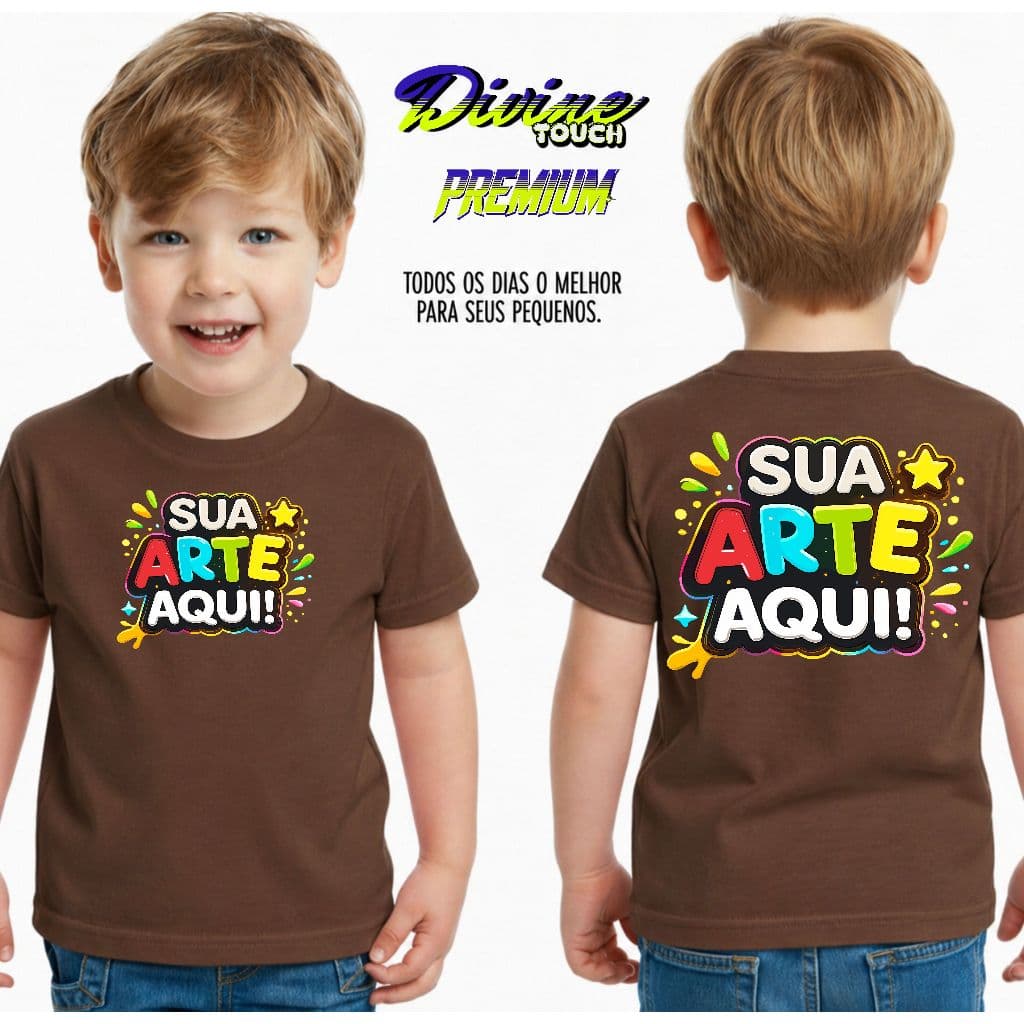 Camiseta Infantil Malha 30.1 100% Algodão Crie a Sua Arte Na Shopee Personalize Sua Camiseta