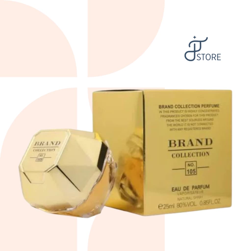 Perfume Importado Brand Collection (105) Diamante Gold Amadeirado Aroma Sofisticado Masculino 25ml