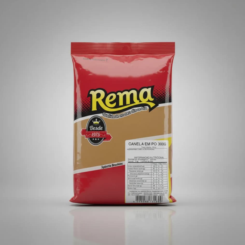 Canela em Pó Rema 300g Pura 100% Natural Sem Glúten Tempero Culinária