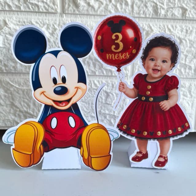 Display de Mesa em Papel Fotográfico Personalizado | Totem 17cm | Pegue e Monte