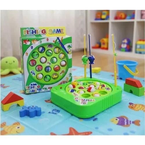 Brinquedo Pesca peixe Infantil com 15 Peixes Coloridos que Giram e Movem-se